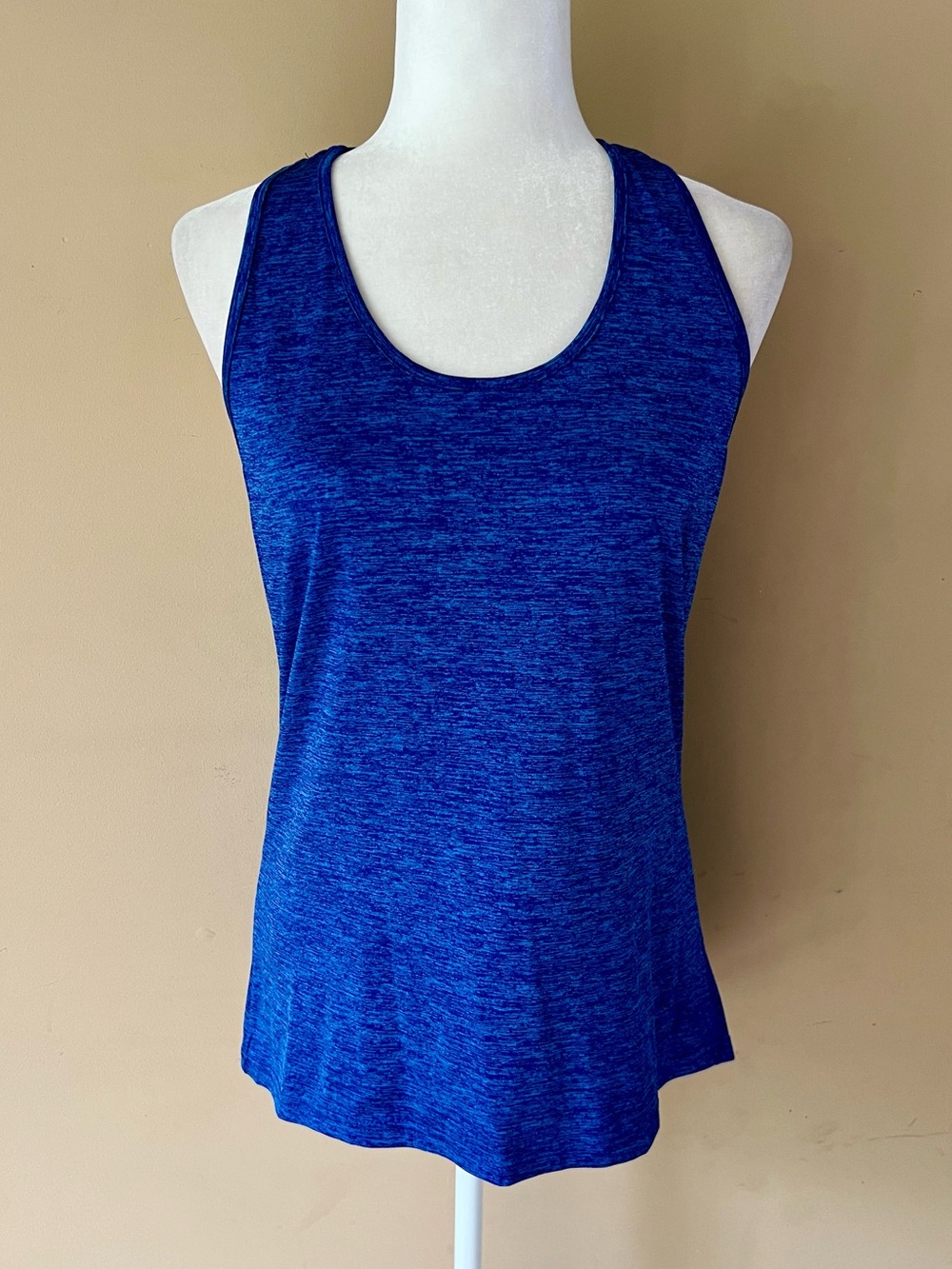 Ictive Medium Blue Open Back Crossback Keyhole Opening Dri-Fit Athletic Tank Top